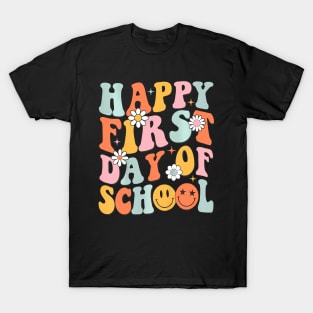 Happy First Day Of School Teachers Kids Back To School T-Shirt